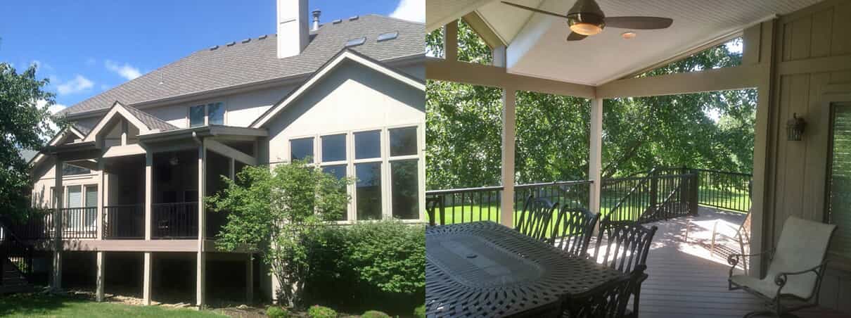 overland park open porch with furniture